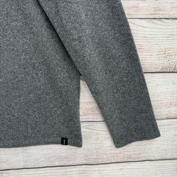 prAna Brookland 1/4 Zip Wool Sweater Mens Medium Gravel Gray 1/4 Zip - Picture 4 of 11